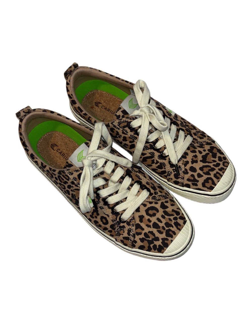 Cariuma OCA Low Canvas Sneakers Leopard Print Unisex Women's Size 10 Men's 8.5 - Picture 3 of 16